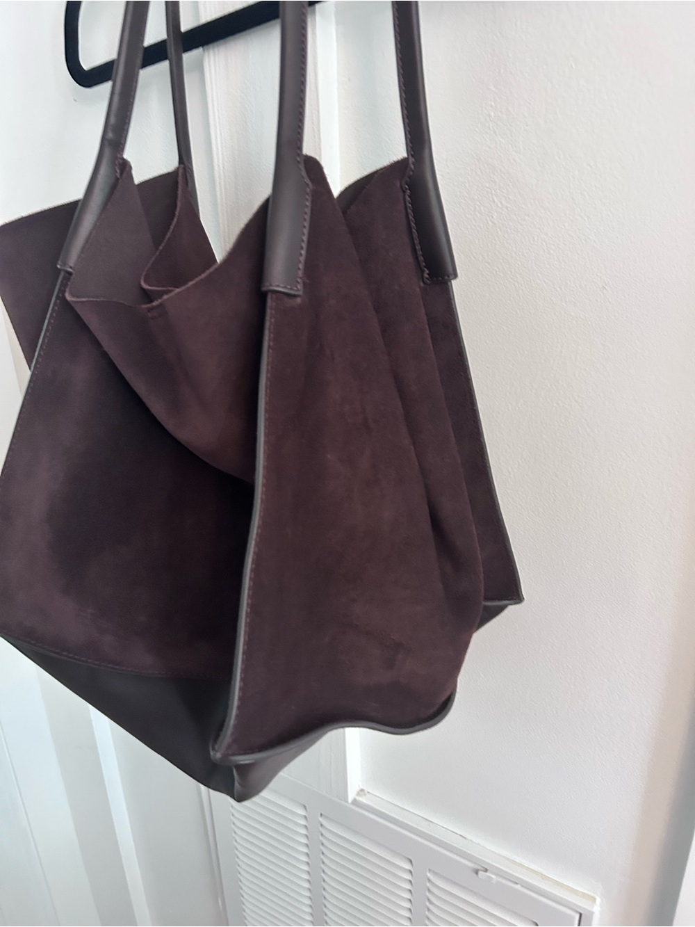 J. Crew Large Unstructured Brown Leather Berkley Tote - Picture 3 of 7